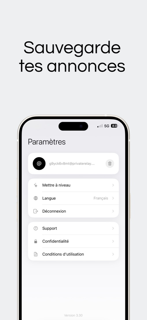 Paramètres et compte